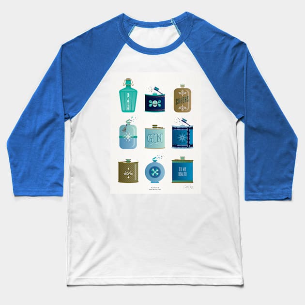 flasks blue Baseball T-Shirt by CatCoq